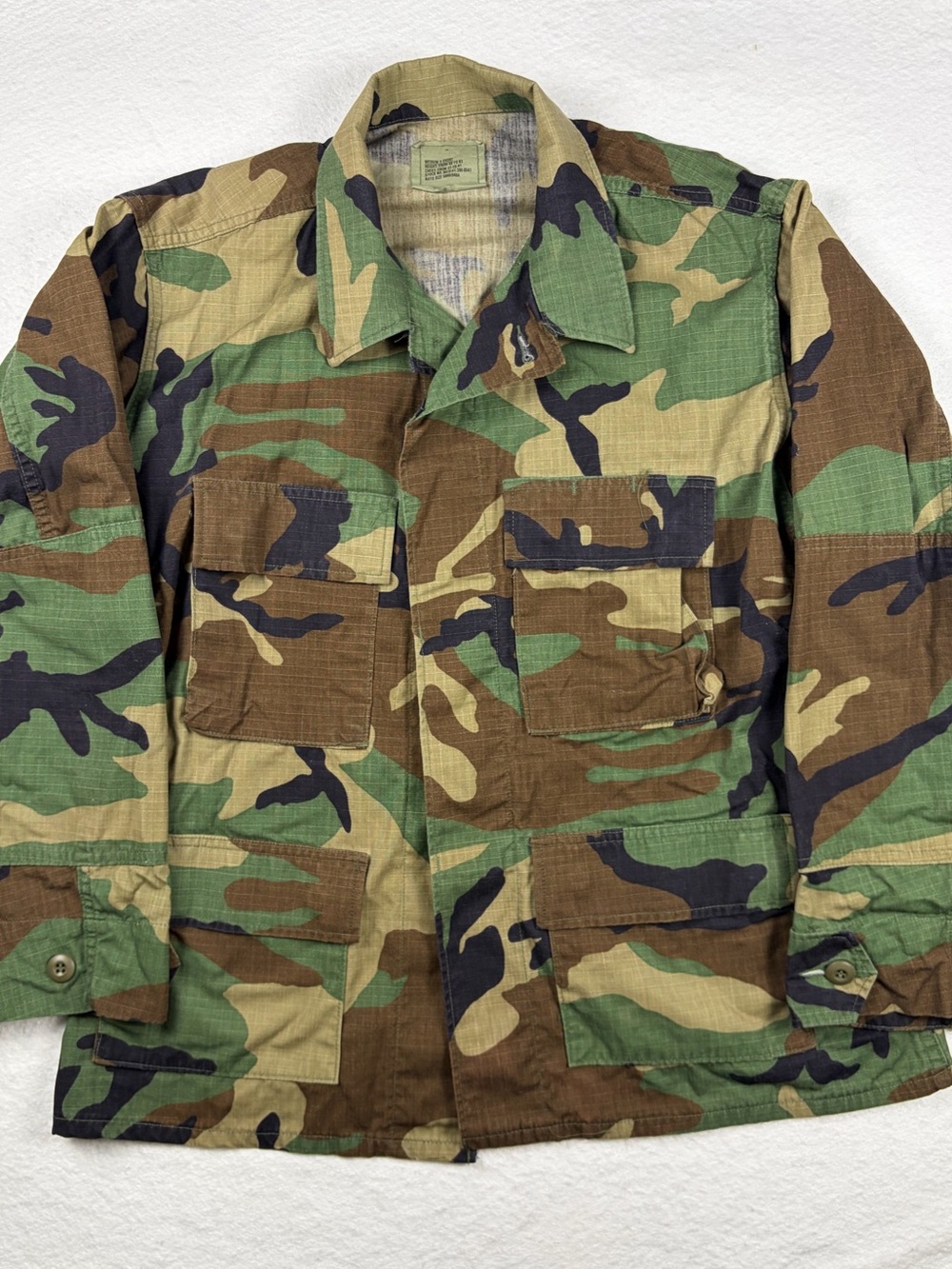 U.S. Army Woodland Camo Field Jacket - Green, Brown, Black, Tan